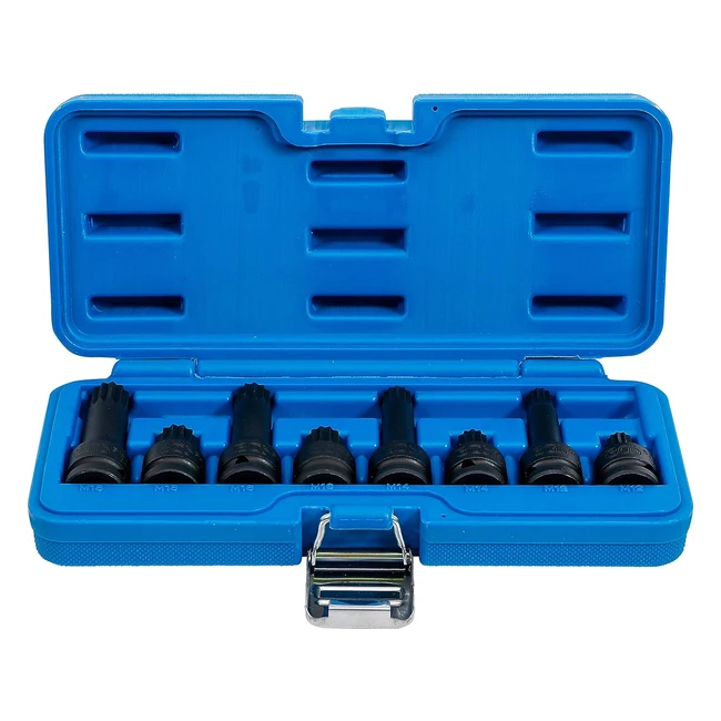 Juego de Puntas de Vaso de Impacto BGS 5381 - Entrada 125 mm - 12 Dentado - Acero Cromo-Molibdeno