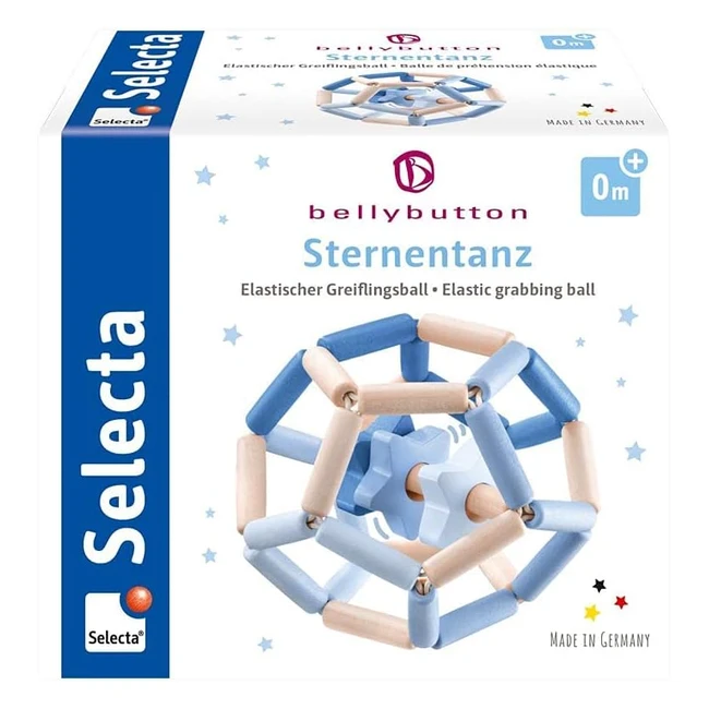 Hochet amusant danse des etoiles en bois bleu 115cm - Selecta 64022