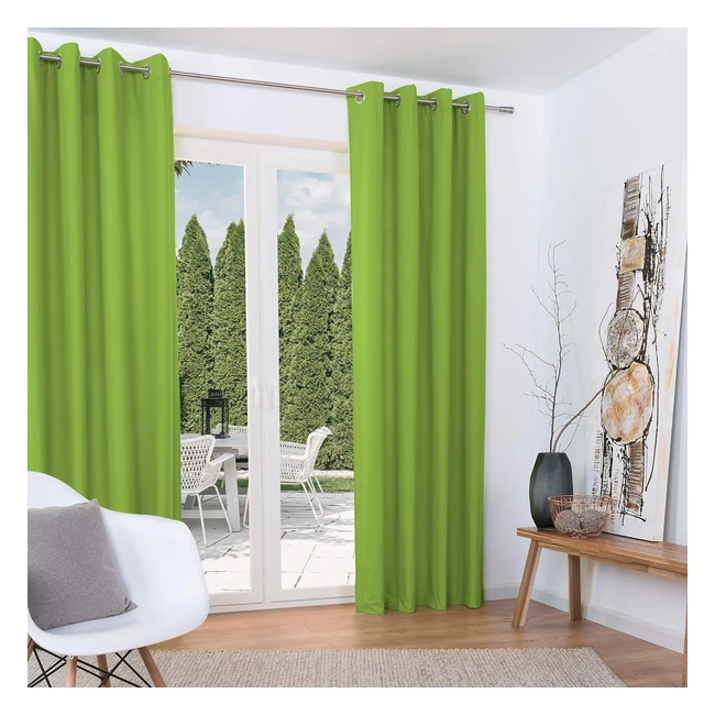Beautissu 2er Set Thermovorhang Gardine 140x245 cm grn sen Amelie TO - Isolierend, Verdunkelnd