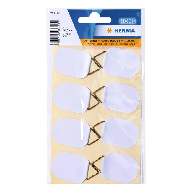 Colgador Herma 5753 para Cuadros 26x35mm - Pack 8 Unidades