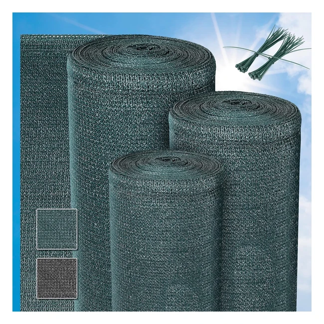 Sol Royal Sichtschutz Netz SG 80 Schattiergewebe 165 gm Sonnenschutz HDPE inkl. Kabelbinder