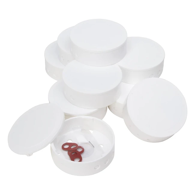 Kopp Tettoia Giunzione Plastica Bianco 10pz 341810047 - Prof. Est. 75mm Int. 71mm