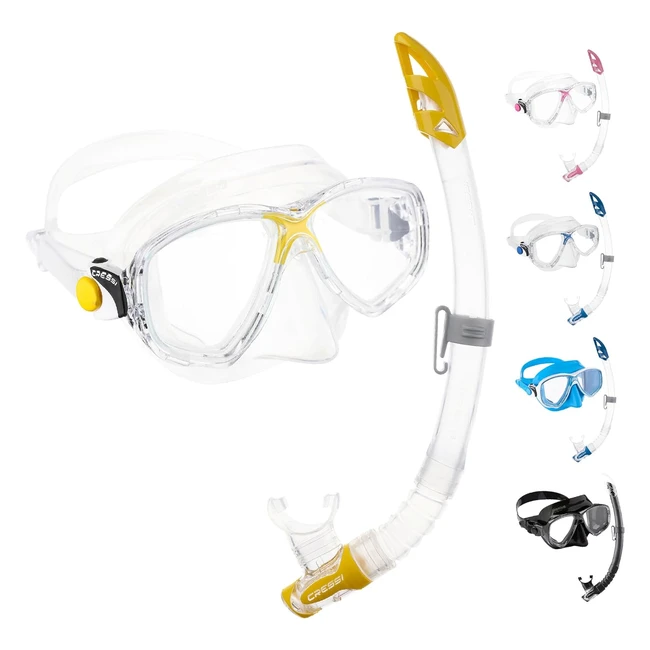 Cressi Marea VIP Combo Set Mask & Snorkel - Diving & Snorkelling - Unisex Adult