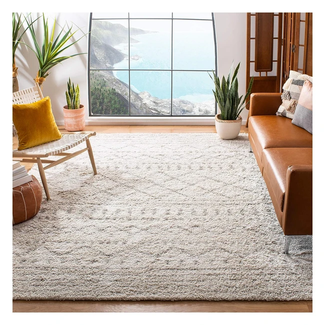 Safavieh Arizona Shag Collection Teppich Kurzflor Elfenbein Beige 3ft x 5ft
