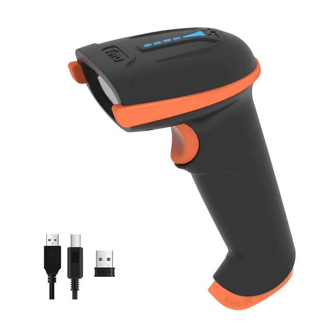 Lettore Codici a Barre Wireless USB 2D QR Tera D5100 - Batteria 2000mAh - Design Ergonomico - Resistente agli urti