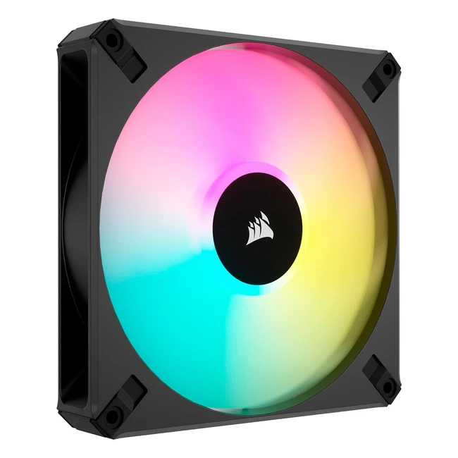 Corsair iCUE AF140 RGB Elite 140mm PWM Fan - Eight RGB LEDs - AirGuide Technology - Fluid Dynamic Bearing - Zero RPM Fan Mode - iCUE Software Compatible - Black