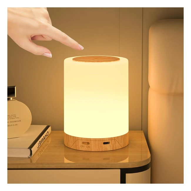 Lampe de Chevet Sans Fil Giacomo - RGB Blanc Chaud - Rechargeable USB - Minuterie - Enfants