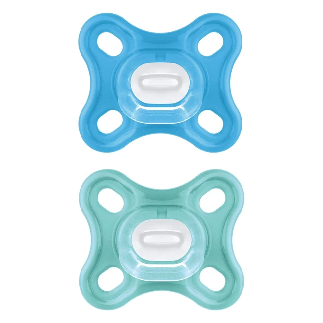 MAM Ciuccio Comfort Set 2 Pezzi Silicone Morbido SkinSoft 0 Mesi