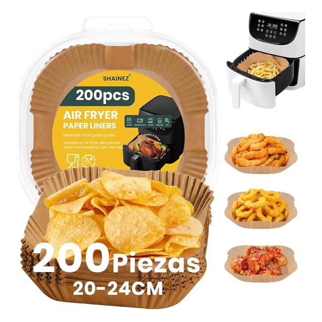 Papel Freidora Aire 200 Piezas 20cm Cosori Cecotec 55 6L Antiadherente