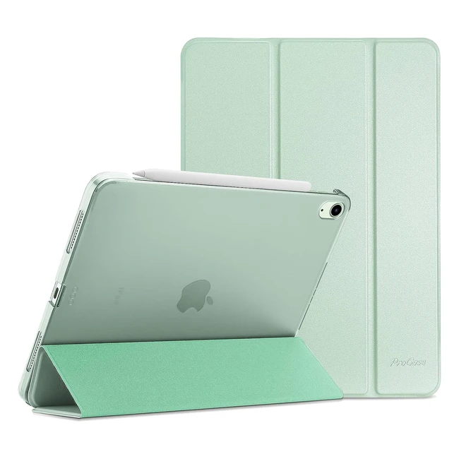 ProCase Coque pour iPad Air 5ème 2022/iPad Air 4ème 2020 10.9 pouces - Protection Antichute Rabat Magnétique Stable - Vert