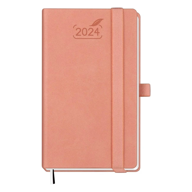 Agenda Settimanale 2024 Bezend Piccola Rosa 80 gm - Formato 155x9 cm