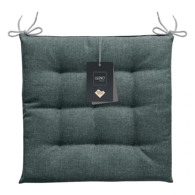 lileno home Stuhlkissen Set Petrol 40x40x45 cm - UV-beständig - Outdoor & Indoor