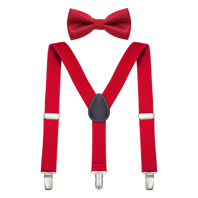 Set de Tirantes y Pajarita Dondon para Niño - Elástico y Ajustable - Moda Infantil