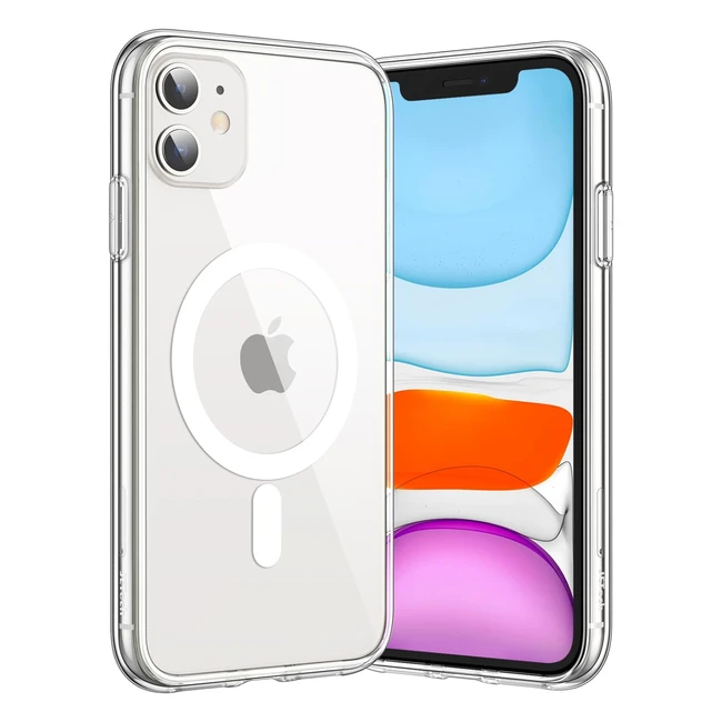 Coque magnétique iPhone 11 61 pouces JETech - Recharge sans fil Magsafe - Antichoc transparente