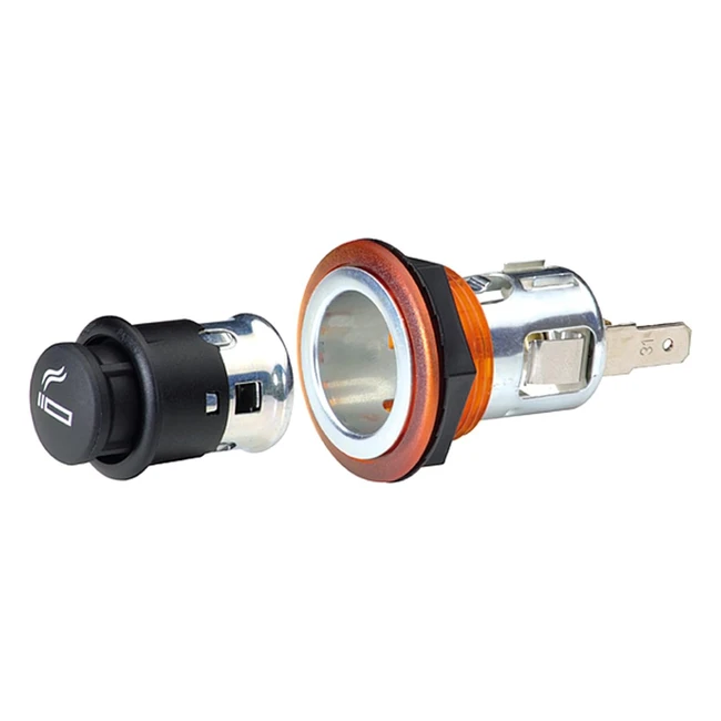 Accendisigari Hella 8EZ 008 021041 12V - Montaggio Interno - Spina Piatta Rosso