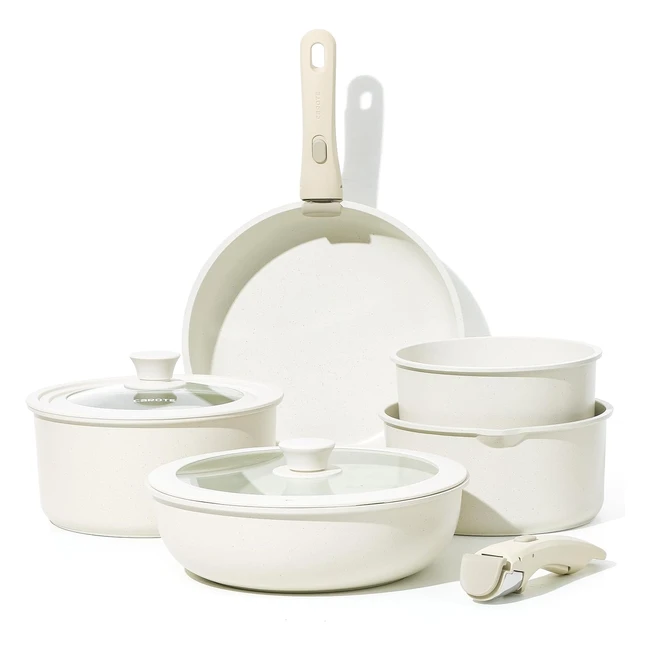 Carote Essential Batteria di Pentole 9 Pezzi Antiaderenti 26cm 1820 22cm Wok Manici Rimovibili