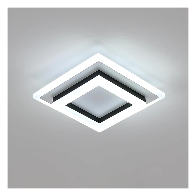 Lámpara LED techo moderna Senqiu cuadrada 24W - Luz blanca fría 6500K