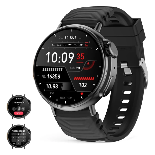 Reloj Inteligente Misirun HD 360 Fitness Tracker Smartwatch Militar 120 Deportes Modos Monitor de Sueño Podómetro