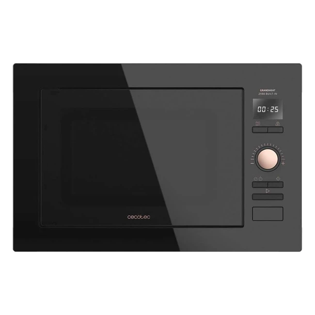 Cecotec Digitale und Einbau-Mikrowelle 25 l GrandHeat 2590 Schwarz-Rose Grill 900 W