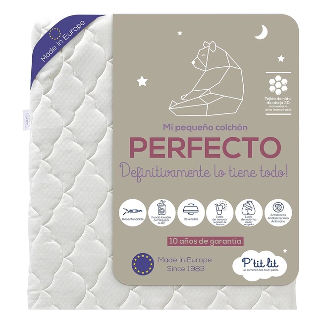 Matelas bébé enfant 70x140 cm ultra respirant et douillet - Ep 10 cm