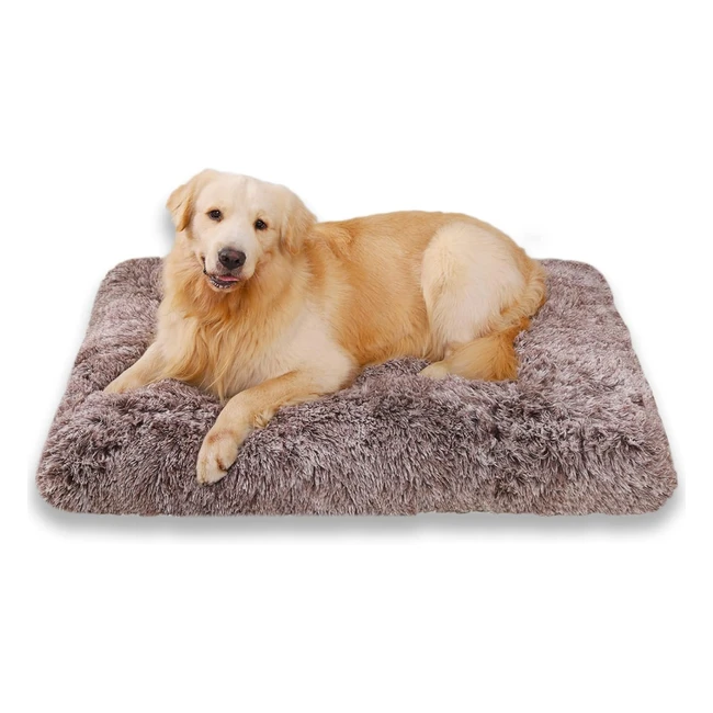 Jaspuriea Extra Large Dog Bed Washable - Calming Fluffy Anti Anxiety Deluxe Plush Mat - 120x75x10cm