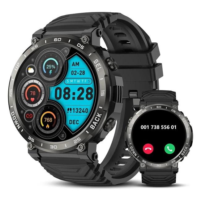 Montre Connectée Homme Femme 152 Smartwatch - Appel Bluetooth Moniteur Fréquence SpO2 - Moniteur de Sommeil IP68 Waterproof - 110 Sport Modes