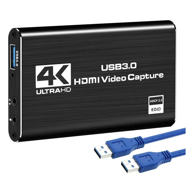 Tarjeta de Captura de Juegos 4K USB 3.0 HDMI Full HD 1080p - Kedok