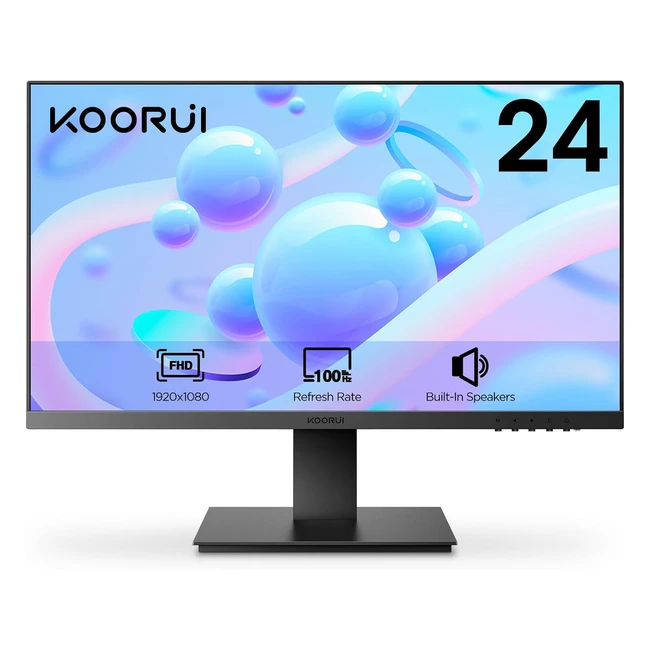 Koorui 24 Inch Monitor IPS FHD 1080p HDMI 100Hz VGA 60Hz Freesync Gsync VESA 75x75mm