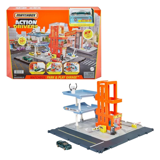 Garaje Matchbox para Coches de Juguete HBL60 - Almacena hasta 16 Vehículos Diecast Mattel