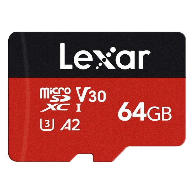Tarjeta Micro SD Lexar 64GB hasta 160MB/s V30 para Nintendo Switch GoPro Smartphone Tablet