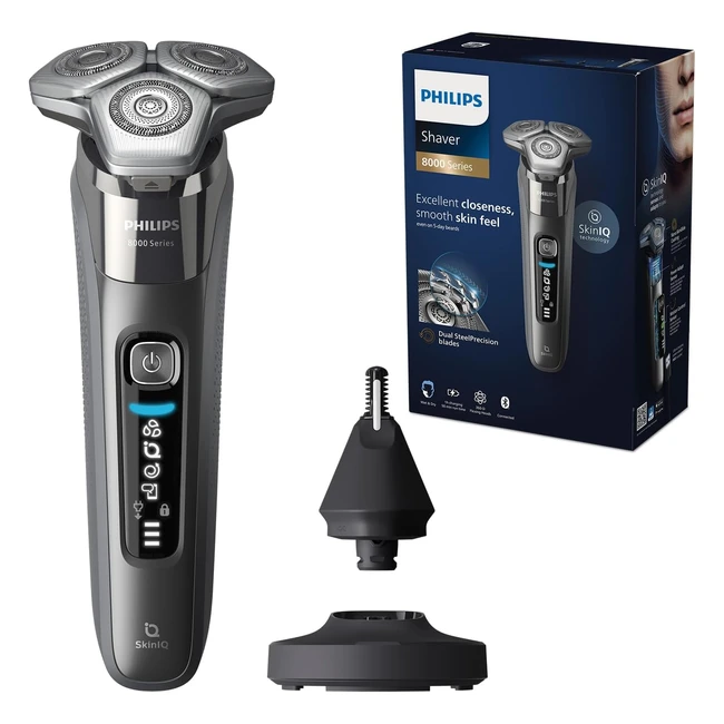 Philips Serie 8000 Afeitadora Eléctrica Hombre S869723 - Tecnología SkiniQ Inalámbrica Recargable