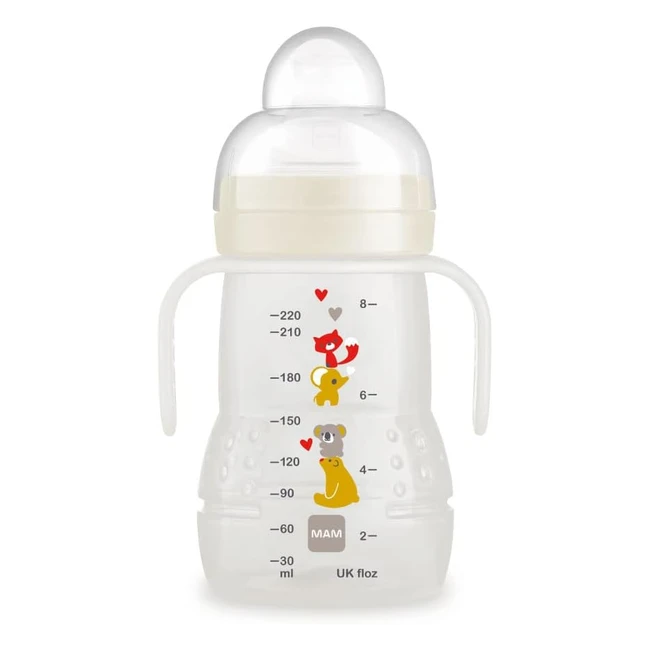 Taza Trainer MAM 4 Meses 220 ml - Antigoteo y Ergonómica
