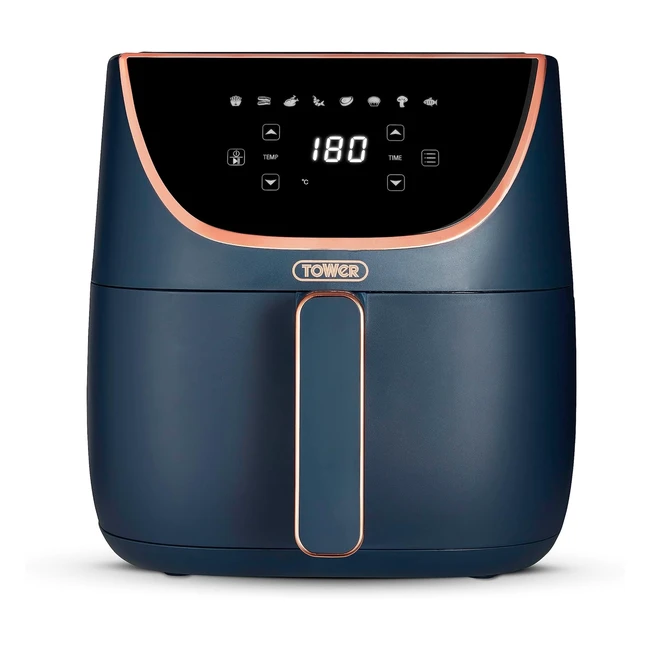 Tower T17127MNB Vortx Air Fryer 6L 1700W Midnight Blue Digital Control Panel