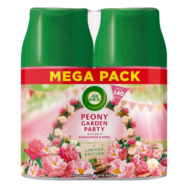 Air Wick Freshmatic Peony Garden Party Air Freshener Refills 2x250ml - Lasts up to 140 Days