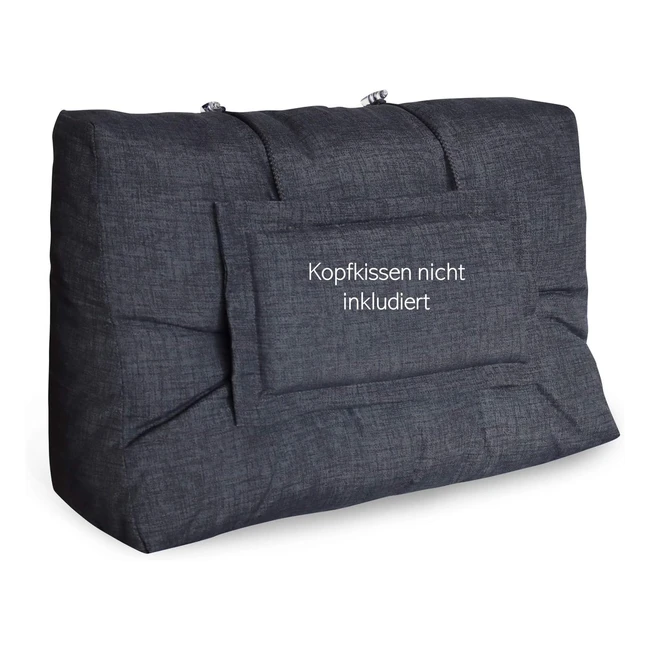 Lileno Home Palettenkissen Set Anthrazit 60x40x1020 cm - UV-beständig, wasserabweisend, extra bequem