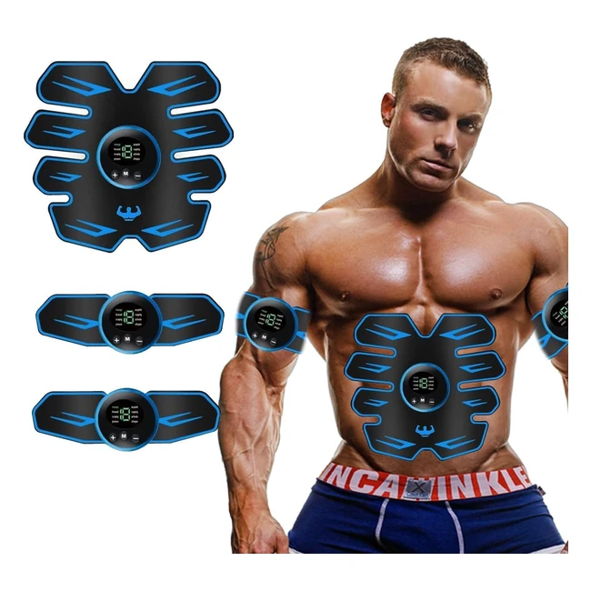 Electrostimulateur Musculaire EMS Ceinture Abdominale - 8 Modes 19 Intensités - Entraînement Abdominal - EMS Microélectronique - Gel Antiallergie - Garantie 12 Mois