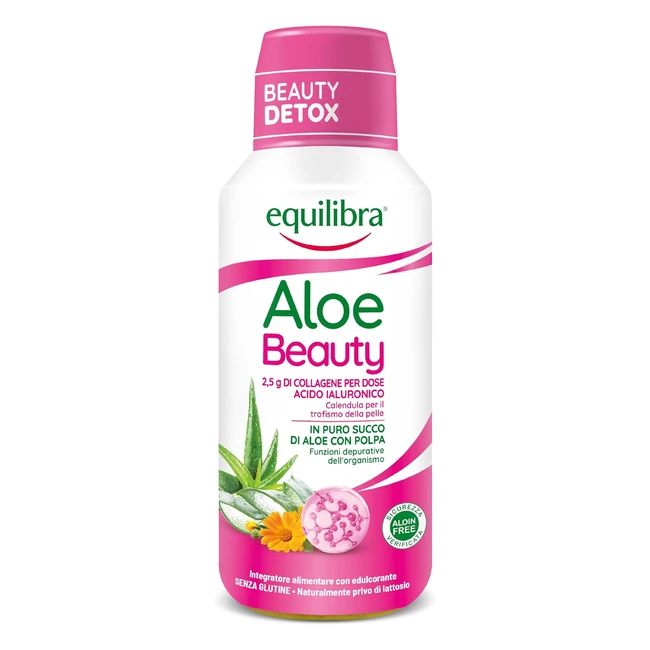 Equilibra Integratore Aloe Vera Beauty - Collagene, Acido Ialuronico, Calendula - 500ml