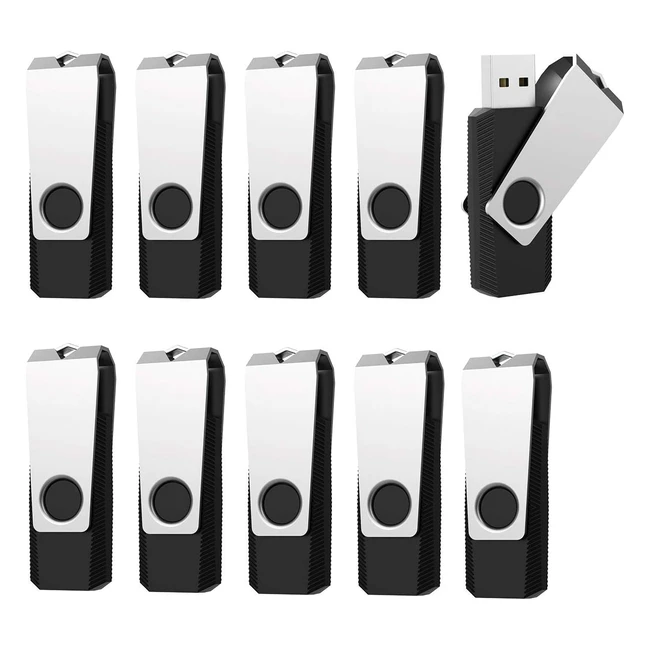 Pack 10 Pendrive 32GB Memoria USB 2.0 Memory Stick Flash Drive - Negro