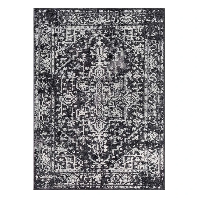 Surya Syracusa Vintage Rug 120x170cm Black Grey Ivory Traditional Boho Style