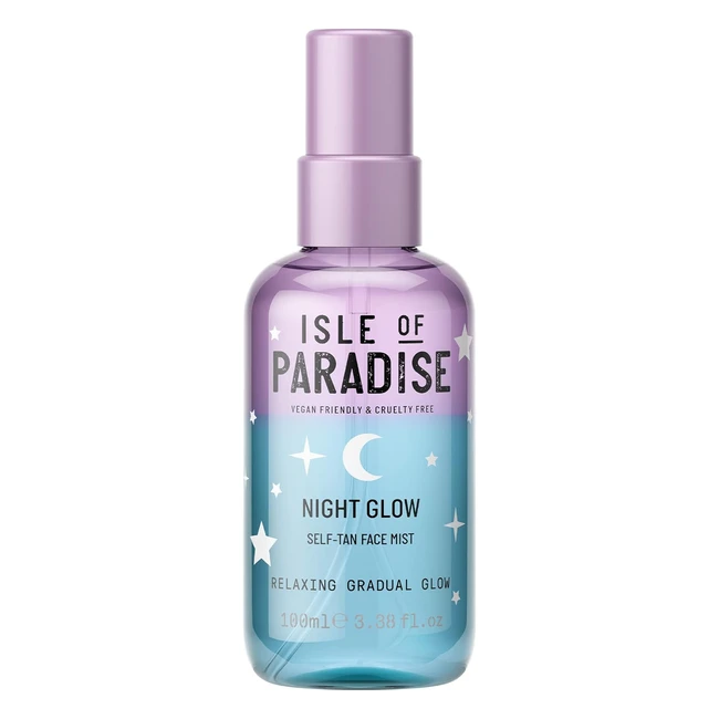 Isle of Paradise Self Tan Face Mist Night 100ml - Natural Ingredients Vegan