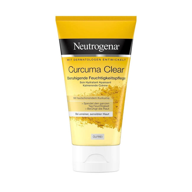 Neutrogena Curcuma Clear Beruhigende Feuchtigkeitscreme Gesichtscreme für unreine und sensible Haut 75ml