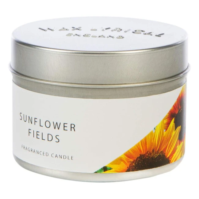 Sunflower Fragranced Candle Tin | Wax Lyrical | Ref: WL-001 | Floral Scent | 20 Hrs Burn Time