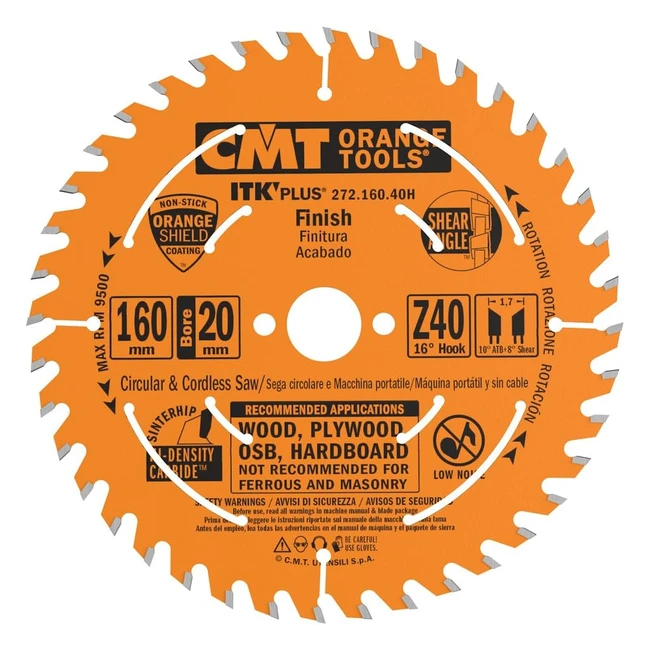 Scie circulaire CMT 27216040H ITK Plus 160x17x20mm 16Z40