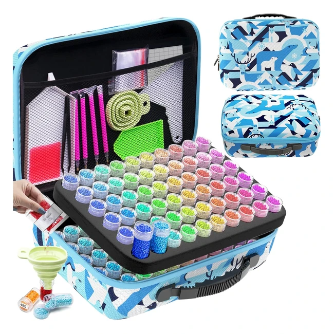 Boite de rangement 120 emplacements pour peinture diamant 5D - ARtDot