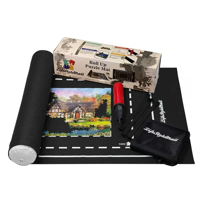 Lifestylemall Jigsaw Mat 1500 Pieces - Premium Felt Material - Puzzle Storage - Portable