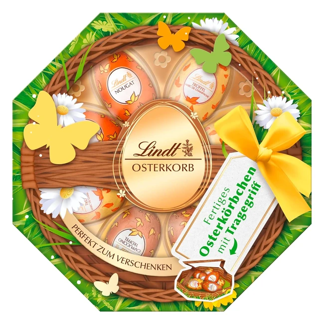 Lindt Schokolade Osterkorb Kassette 144g Vollmilcheier Vanille Cresta Nougat Osterkrbchen
