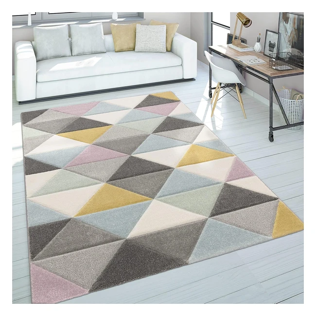 Tapis Salon Chambre Adulte Moderne Motif Abstrait Paco Home 3D 80x150 cm