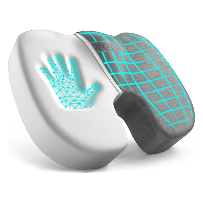 Fortem Seat Cushion Pillow Memory Foam Improve Posture Nonslip Washable Cover Grey