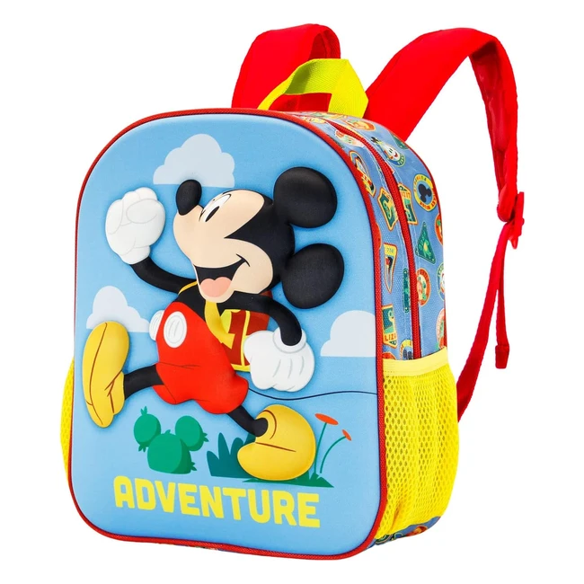 Mochila Infantil Mickey Mouse 3D Pequeña - Modelo Aventura - Capacidad 85L