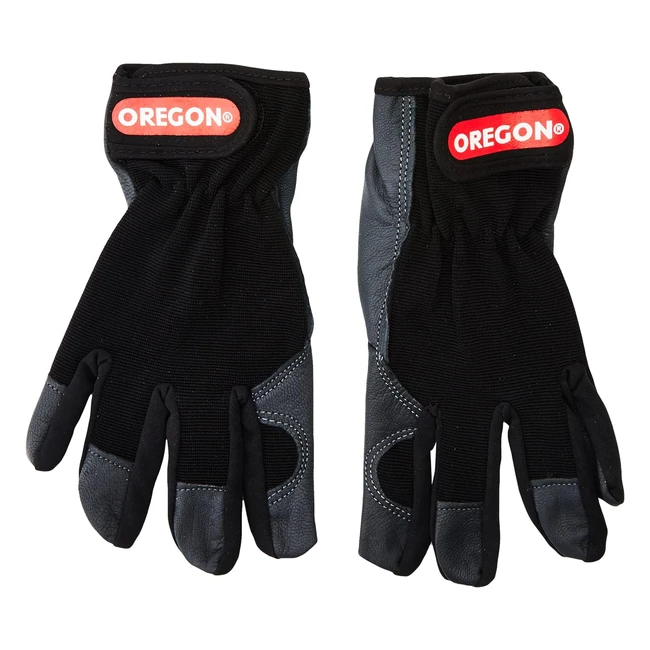 Guantes de trabajo Oregon de cuero elástico con malla de tela - Talla L